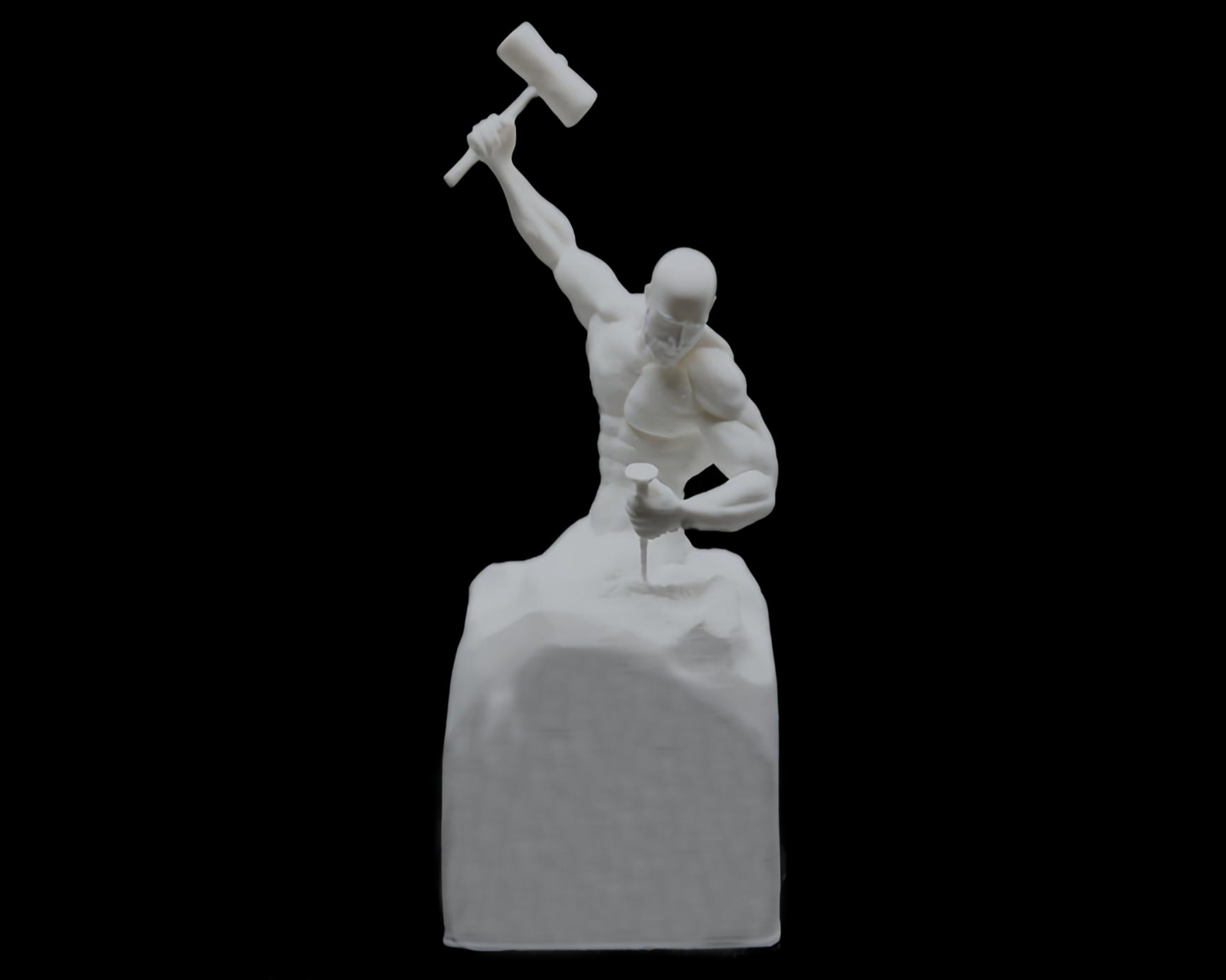 Self Made Man Sculpture3d Printed Statuegarden Etsy Australia