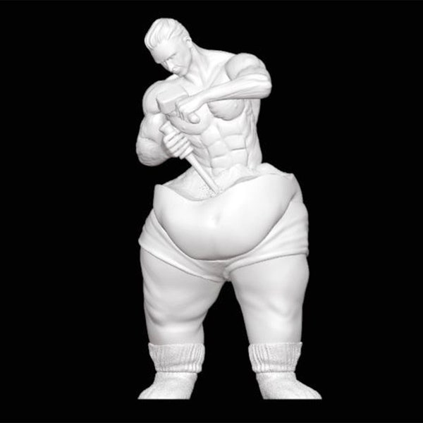 The Self Made Man, Self Carved Man Sculpture|3D Printed Statue|Body Transformation Statue|LOSE WEIGHT Statue |Size Option