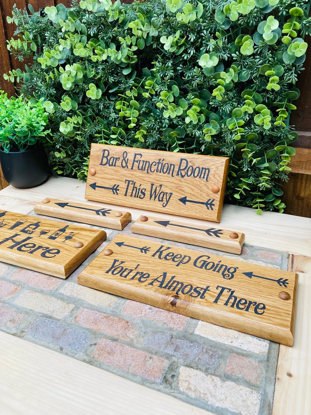 High Quality Oak Personalised Sign/garden Bar Sign/function Room Sign