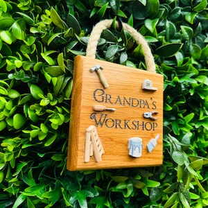 Custom Workshop Sign Workshop Sign Fathers Day Gift Dads Gift Dads Workshop Sign Grandad Gift Grandads Garden Sign Dads Shed Man Cave Sign