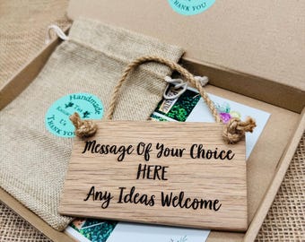 Hign Quality Solid Raw Oak Personalised Sign Laser Engraved Handmade indoor hanging sign(WORDS of your CHOICE)#Look at Pictures for Ideas#