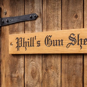 Handmade Laser Engraved Solid Oak Sign: Custom Door, Gate sign, bench sign, Wall sign. Fence sign, house Decor. #Look at Pictures for ideas# image 3