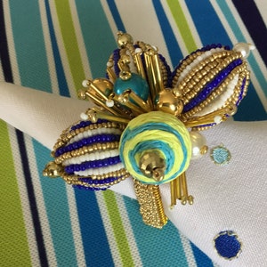 Colorful napkin rings | Festive table decor | Table setting | Set of 4 | Gift