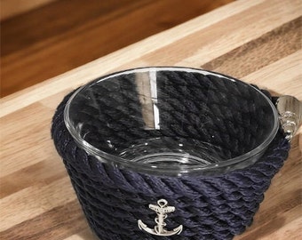 Set of 4  Rope Bowl | For Hot or Cold Snacks, Nuts, Chips | Chic & Decorative | Christmas Gift