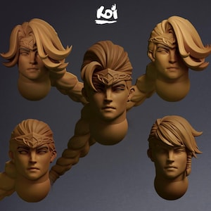 Shieldmaiden - Heads Set | 32mm | Empire | Girl | Wargaming | Viking | Conversion | kit bashing | Sisters | Bits | Adept | 42mm | Valkyrie