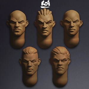 Praetorian Stormguard - Warrior Heads | 32mm | Bits | Tabletop | Wargaming | Spartan | Conversion | kit bashing | Space | Helmets | 42mm