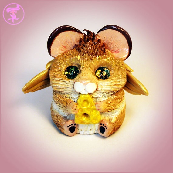 Flying Hamster Winged Hamster Eating a Piece a Cheese - Etsy Flying Hamster Winged Hamster Eating a Piece a Cheese - Etsy