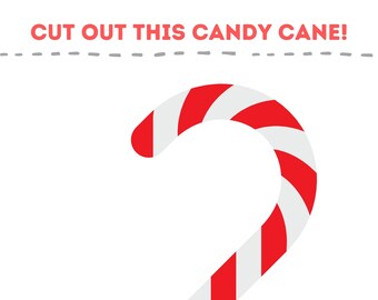 Papercraft pdf, svg template Christmas candy DIY Paper Candy cane h15cm