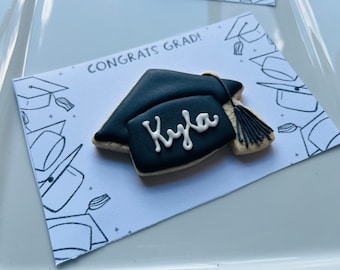 Galletas de graduación, regalo de graduación universitaria, graduación de jardín de infancia, galletas de azúcar con glaseado real para graduación - envueltas individualmente