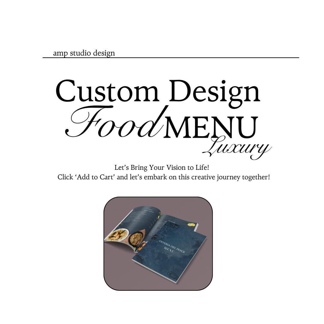 Custom Food Menu, Custom Restaurant Menu, Custom Bakery Menu, Graphic ...