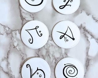 Black and White Rune Sticker