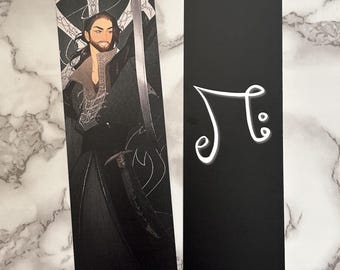 Character Art Bookmark: Fantasy Book Lover Gift