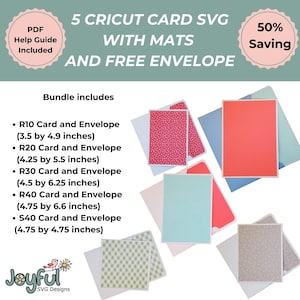 Set of 5 card template SVG, Insert card template SVG, DIY card template, Joy card templates, Cricut card, make you own card, Insert card,