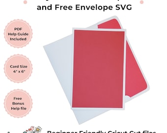 4x6 inch Card Template SVG: DIY Cricut Card, Envelope and PDF Guide (Digital Download)
