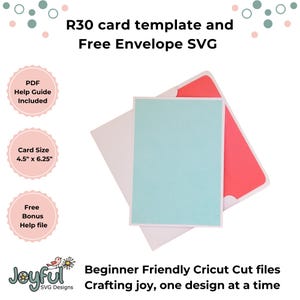R30 card template SVG, Blank card template SVG, DIY card template, 4.50 by 6.25 inches, make you own card, Cricut Card template file
