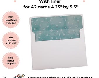 Envelope Template SVG for A2 Cards, Easy DIY Envelope File for Cricut, 4.25 x 5.5 Inch Envelope Design, Beginner-Friendly Crafting Template