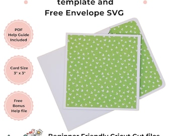 Gift card template SVG, Square card template, DIY card template, 3 by 3, Cricut card, make you own card, Blank card template for Cricut
