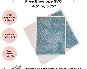 A6 Card Template SVG: DIY Cricut Cards, Envelope and PDF Guide (Digital Download)