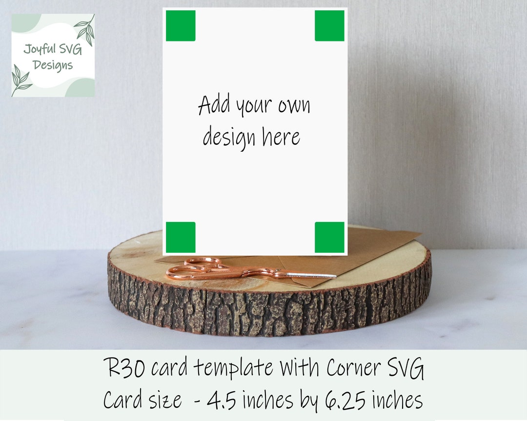 SVG: R30 Card Template With Corners SVG, DIY Card Template, Cricut ...