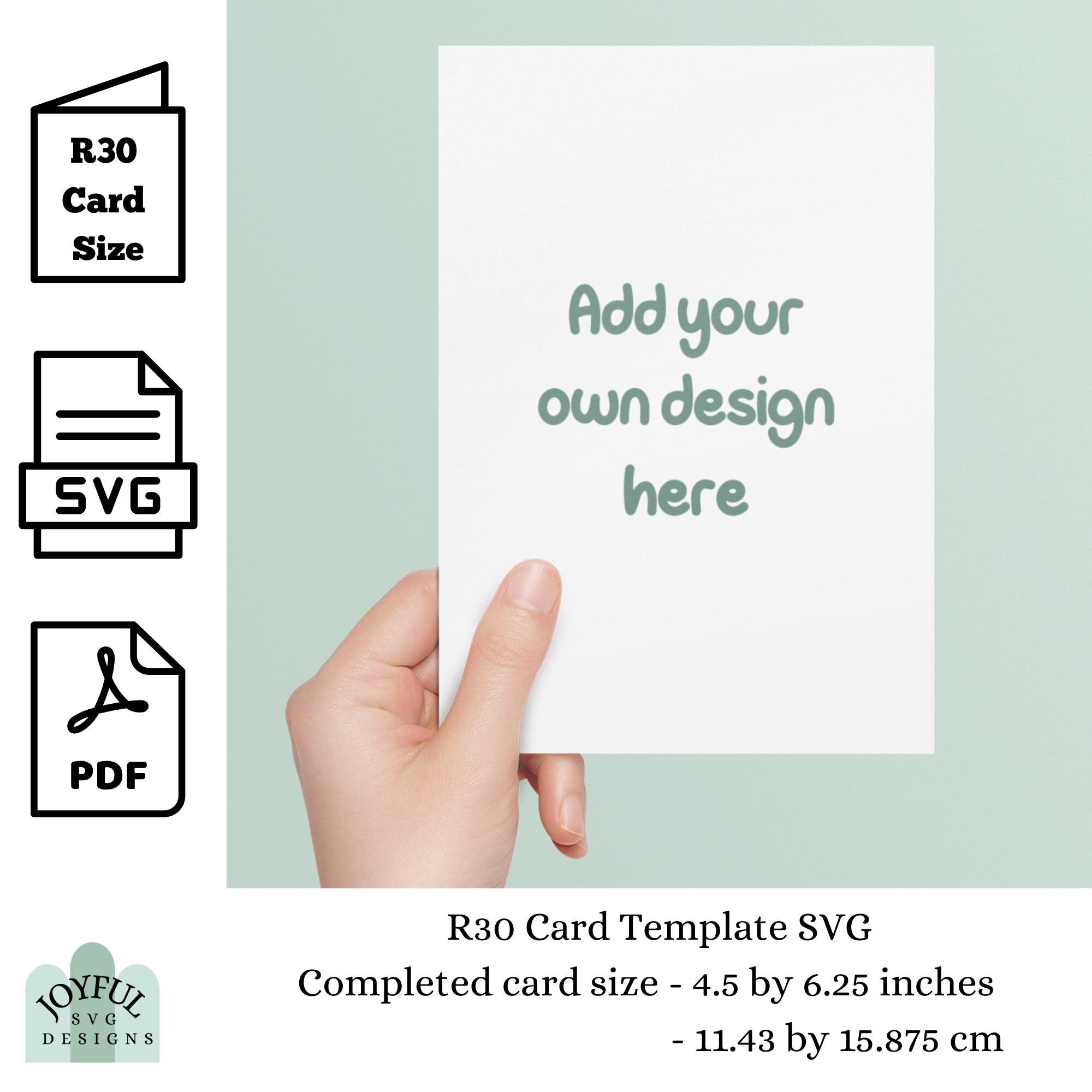 R30 Card Template SVG, Blank Card Template SVG, DIY Card Template, 4.50 ...