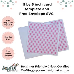 5 by 5 inch card template SVG,  Blank Card template, DIY card template, 5 by 5, Cricut card, Square Greeting card, Square card for Cricut