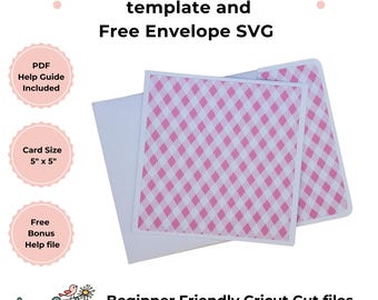 5 by 5 inch card template SVG,  Blank Card template, DIY card template, 5 by 5, Cricut card, Square Greeting card, Square card for Cricut