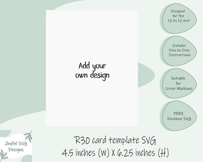 SVG R30 Card Template, Insert Card Template SVG, DIY Card Template, 4.