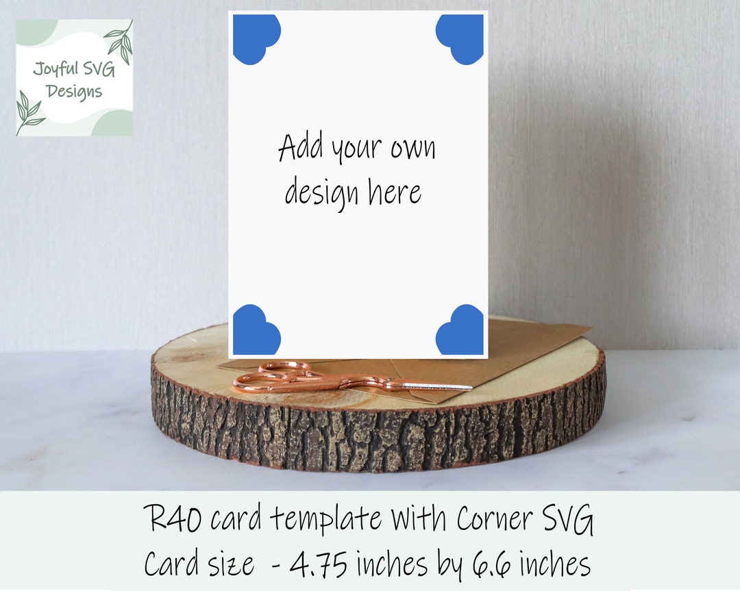 SVG: R40 Card Template With Corners SVG, DIY Card Template, 4.75 Inches ...