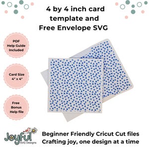 4 by4 inch card template SVG,  Blank Card template, DIY card template, 4 by 4, Cricut card, Square Greeting card, Square card for Cricut