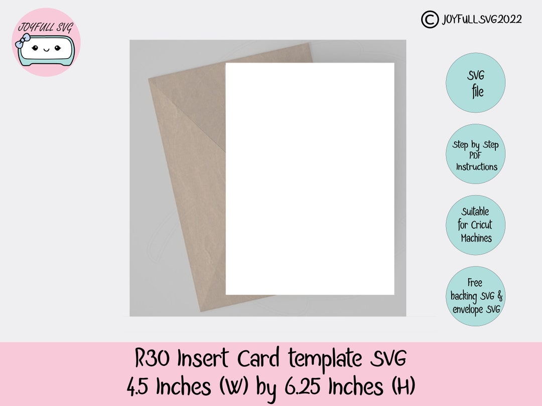 SVG R30 Card Template Insert Card Template SVG DIY Card Etsy