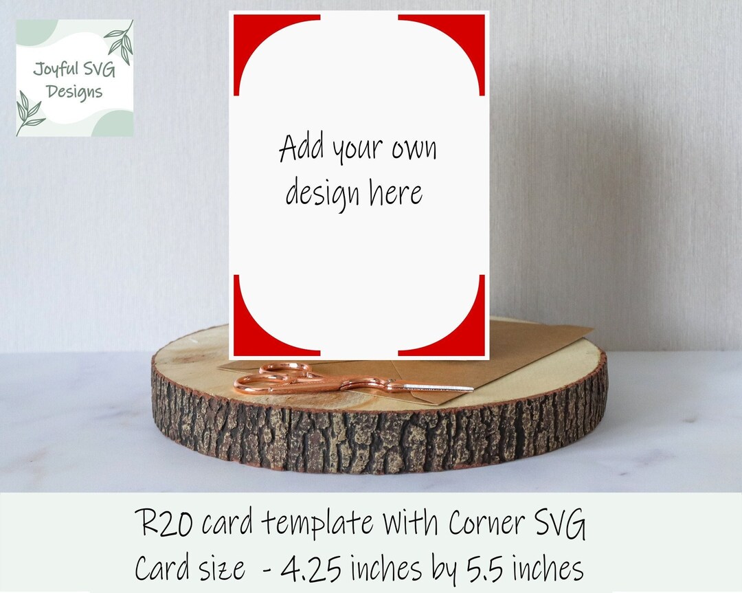 SVG: Insert Card Template With Corners SVG, DIY Card Template, 4.25 ...