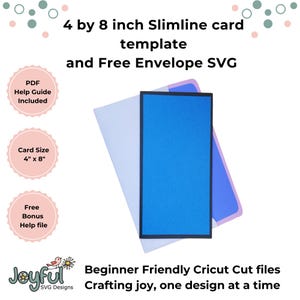 4 by 8 inch Slimline card template SVG, card template SVG, DIY card template, 4 by 8, Cricut card, make you own card, Blank Cricut card file