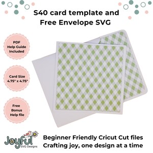 S40 card template SVG, Square card template, DIY card template, 4.75 by 4.75, Cricut card, make you own card, Blank card template for Cricut