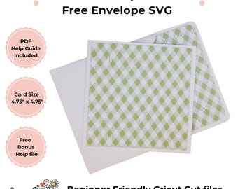 S40 Card Template SVG: DIY Square Card 4.75x4.75 inches with PDF Guide (Digital Download)