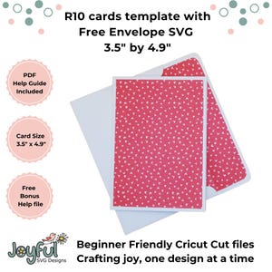 R10 card template SVG, card template SVG, DIY card template, 3.5 inches by 4.9 inches, Cricut cards, blank card, Beginner-Friendly Template