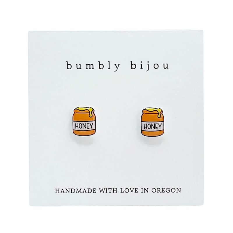 Honey Letter Drop Earrings – Gold