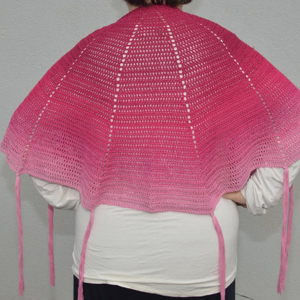 Châle Crochet Fait Main En France Par Sylvette Raisonnier - Collection Eurydice - Noir