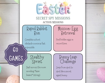 Easter Secret Spy Mission Game, Easter Party Game for Kids & Families, Interactive Mystery and Spy Challenge, Classroom, Easter Activity
