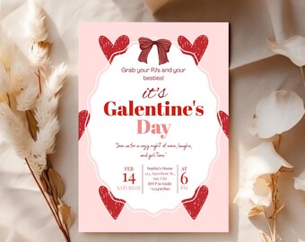 Pajamas and Wine Night Party Invitation | Editable PJ & Wine Invite | Girls Night In | Sleepover Wine Party | Instant Download
