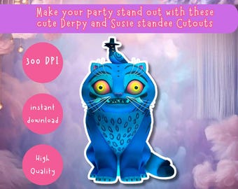 Printable Kpop Demon Hunters Derpy and Sussie Standee, Printable Cutout 300 DPI High-Quality PNG, Cute Kpop Fan Decor, Digital Download Cut