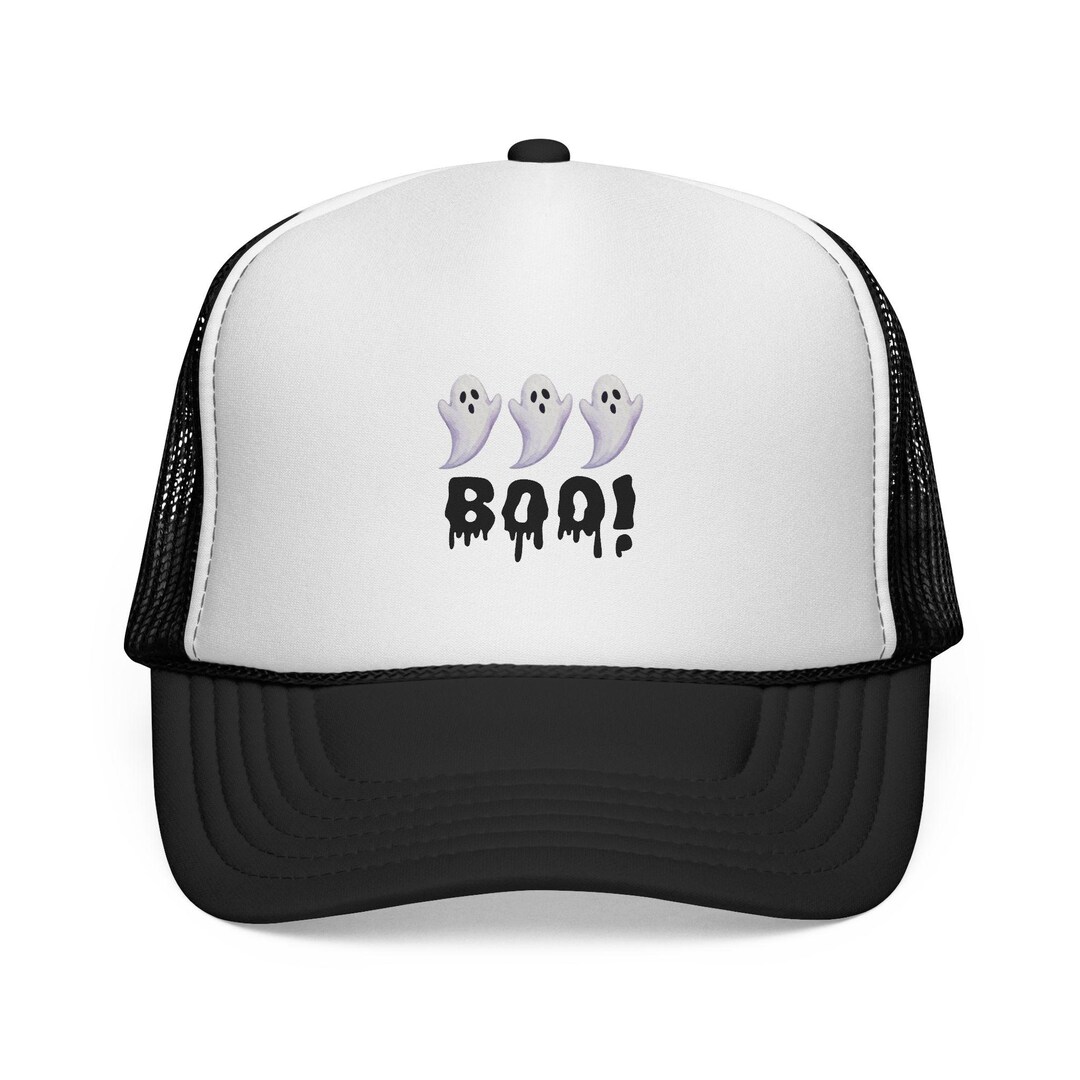 Spooky Ghost Trucker Cap | Halloween Party Accessory - Etsy