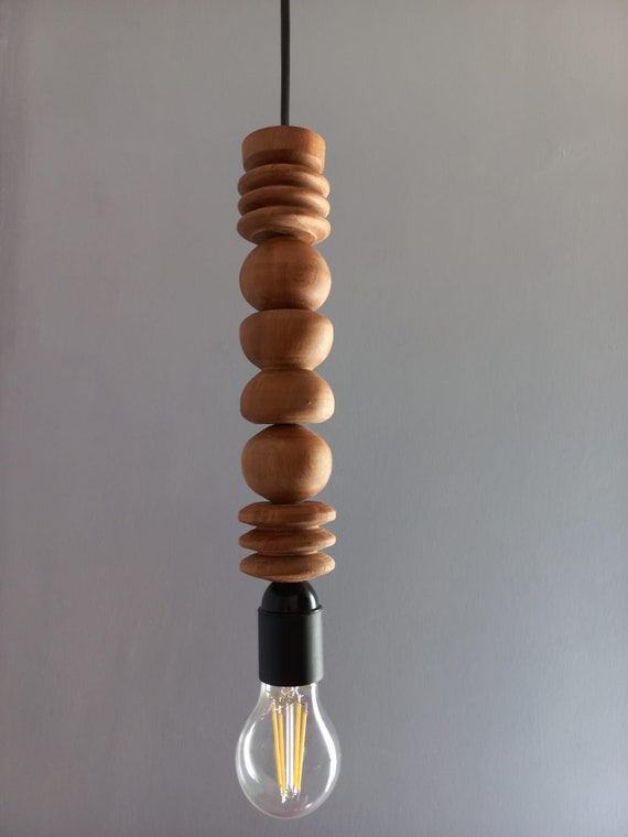 Natural Wood Chandelier, Handmade Chandelier, Wooden Pendant Light, Modern Wooden Light, Decorative Light, Minimalist Pendant Light