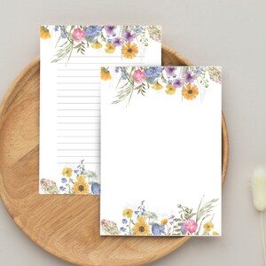 Artigos de papelaria, Estacionário para impressão, Papel para escrever para impressão, Papel para escrever cartas botânicas, Conjunto de escrita, Papel para cartas, floral,