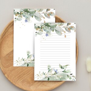 Papelería, Papelería imprimible, Papel de escritura imprimible, Papel de escritura de cartas botánicas, Juego de escritura, Papel de notas, Amigo por correspondencia,