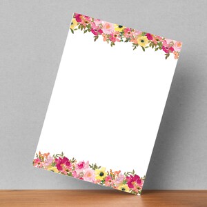 Papelería, Papelería imprimible, Papel de escritura imprimible, Papel de escritura de cartas botánicas, Conjunto de escritura, Papel de notas, floral,