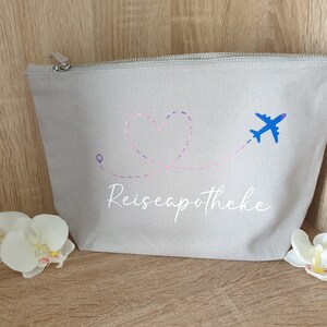 Reiseapotheke | Tasche aus Baumwolle | Canvas | Kosmetiktasche