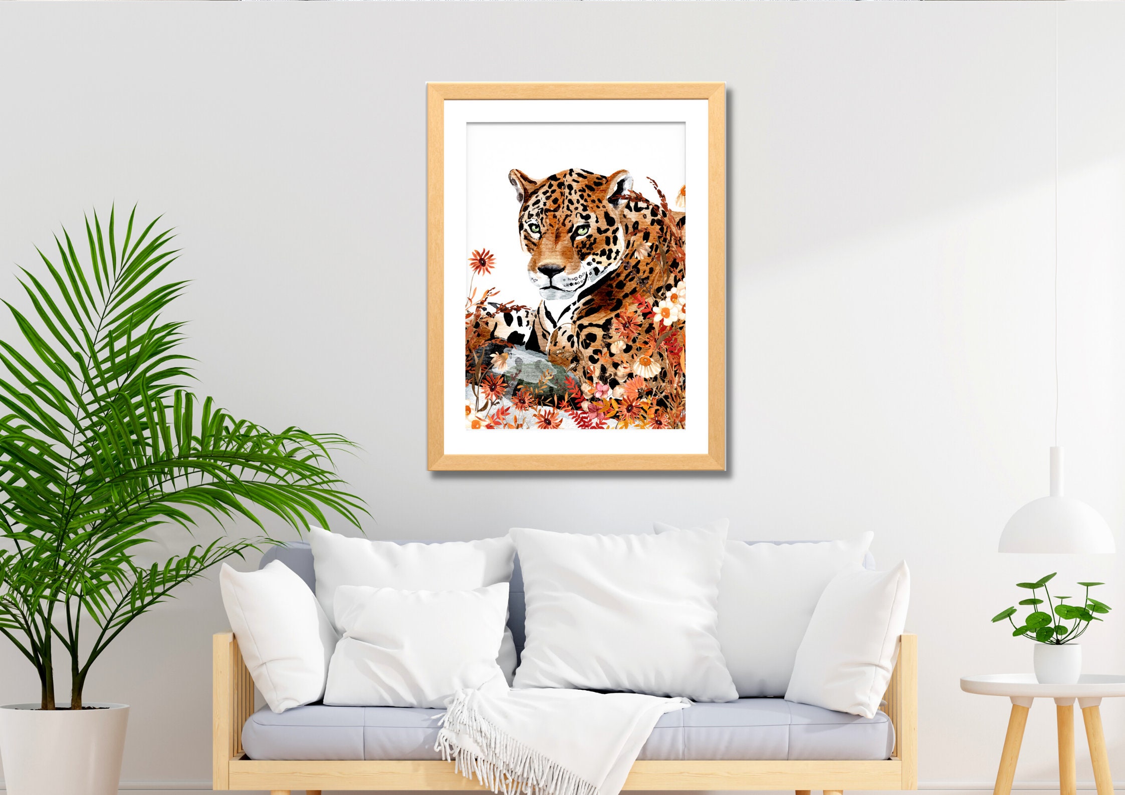 Leopard Print Jungle Printable Jungle Cats Tropical Art - Etsy