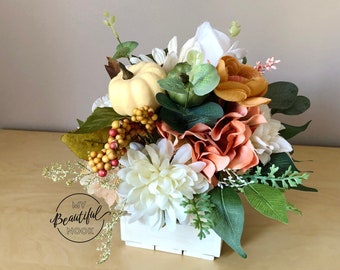Fall Table Centerpiece, Thanksgiving Table Centerpiece, Boho Style Table Centerpiece