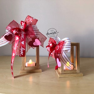 Modern Mini Wood Lantern- set of 2