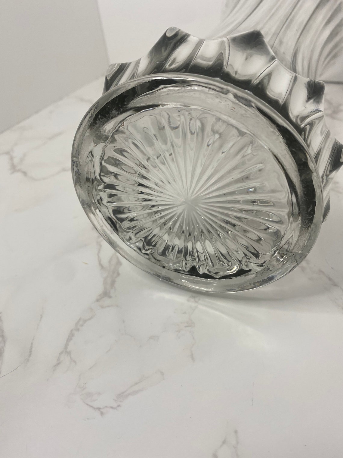 Large Clear Glass Vase Etsy